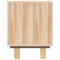 Produktbild för Tv-bänk Brun 105x30x40 cm massiv furu & naturlig rotting