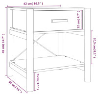 Miniatyr av produktbild för Sängbord 2 st Svart 42x38x45 cm konstruerat trä