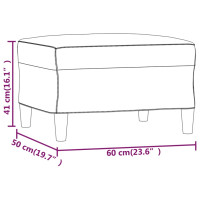 Produktbild för Fotpall svart 60x50x41 cm tyg