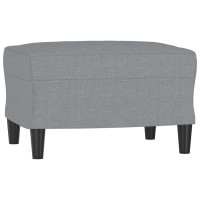 Produktbild för Fotpall Ljusgrå 60x50x41 cm tyg