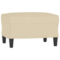 Produktbild för Fotpall gräddvit 60x50x41 cm tyg