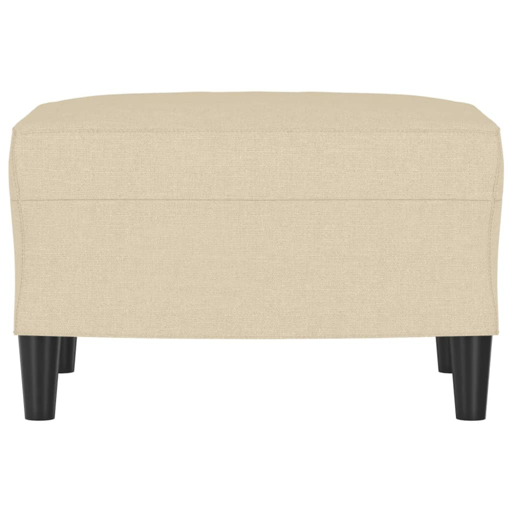Produktbild för Fotpall gräddvit 60x50x41 cm tyg