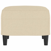 Produktbild för Fotpall gräddvit 60x50x41 cm tyg