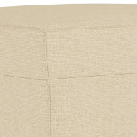 Produktbild för Fotpall gräddvit 60x50x41 cm tyg