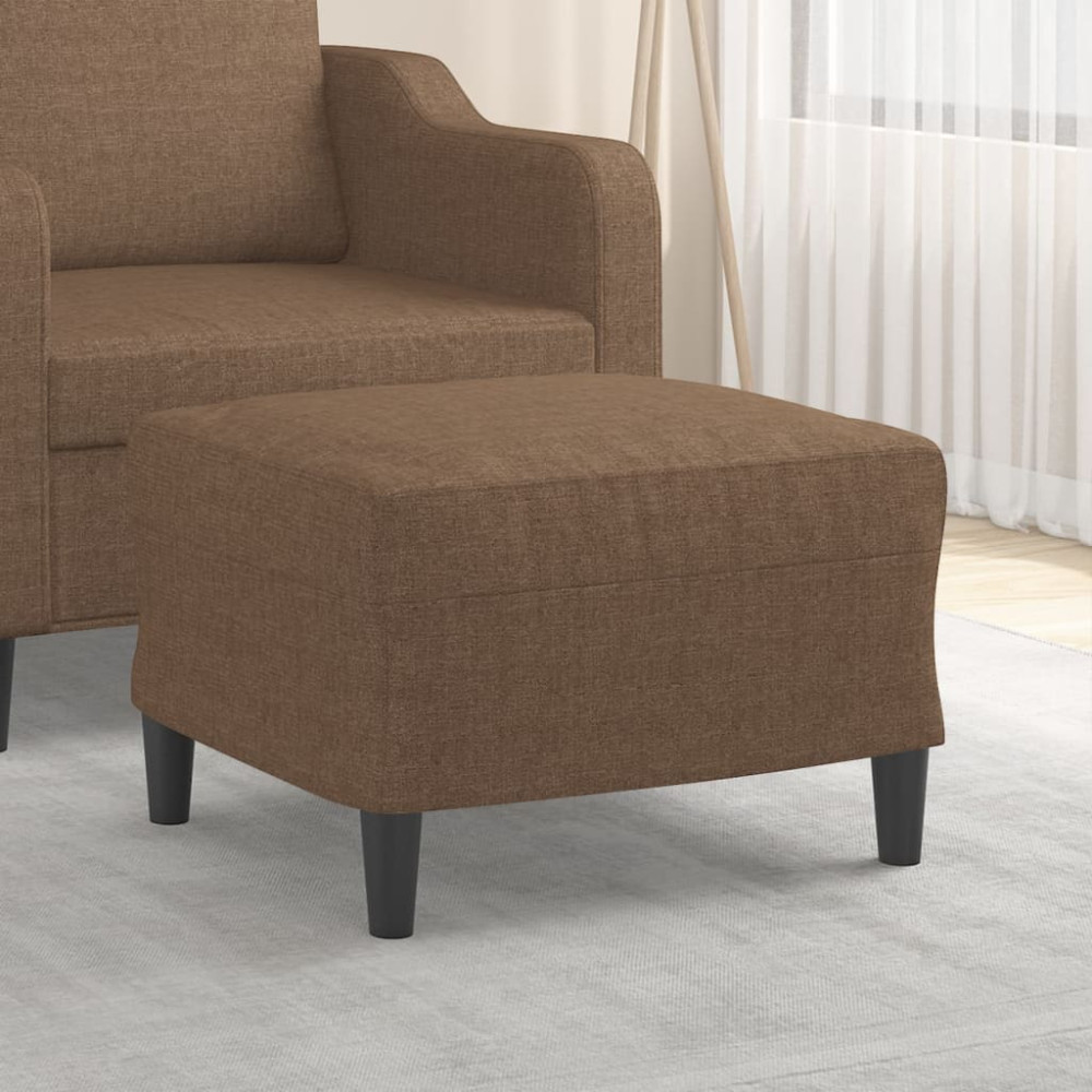 Produktbild för Fotpall brun 60x50x41 cm tyg