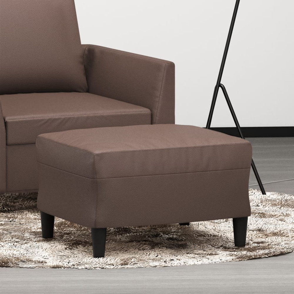 Produktbild för Fotpall brun 60x50x41 cm konstläder