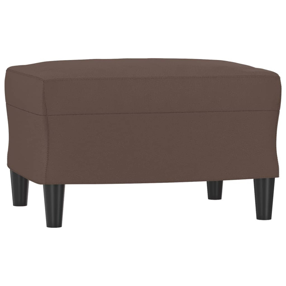 Produktbild för Fotpall brun 60x50x41 cm konstläder