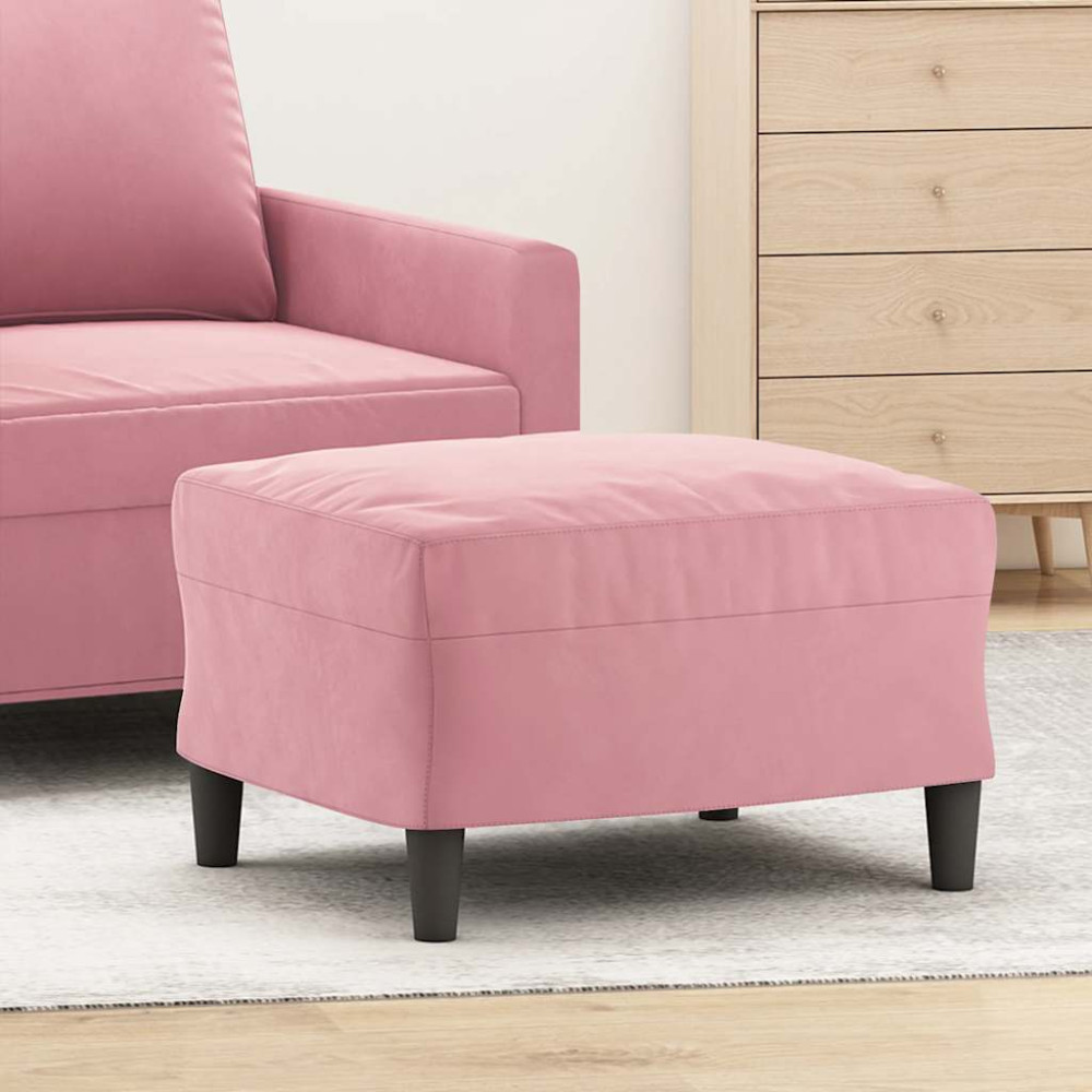 Produktbild för Fotpall rosa 60x50x41 cm sammet