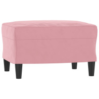 Produktbild för Fotpall rosa 60x50x41 cm sammet