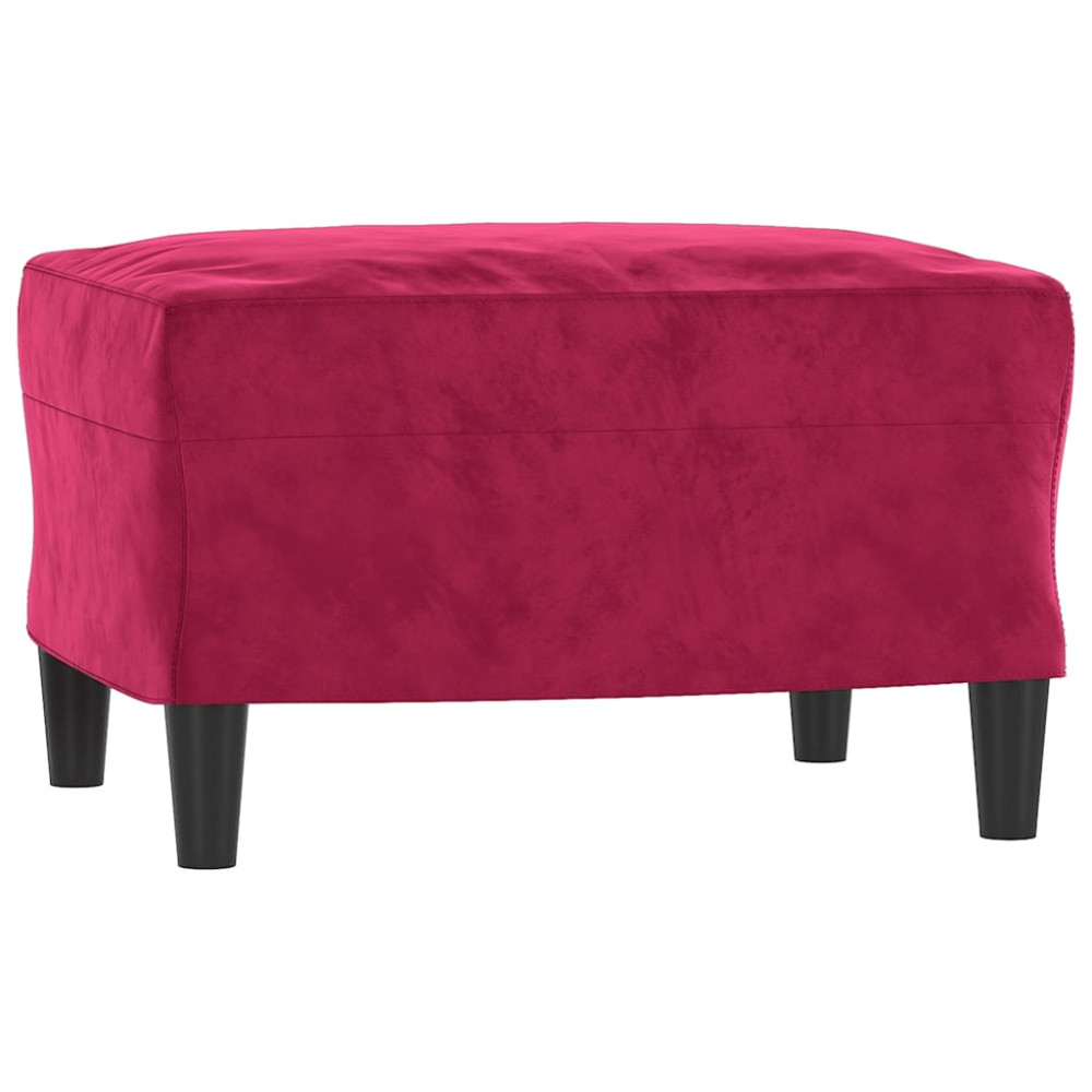 Produktbild för Fotpall vinröd 60x50x41 cm sammet