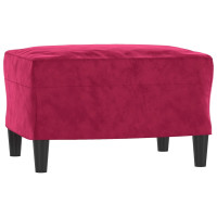 Produktbild för Fotpall vinröd 60x50x41 cm sammet