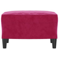 Produktbild för Fotpall vinröd 60x50x41 cm sammet