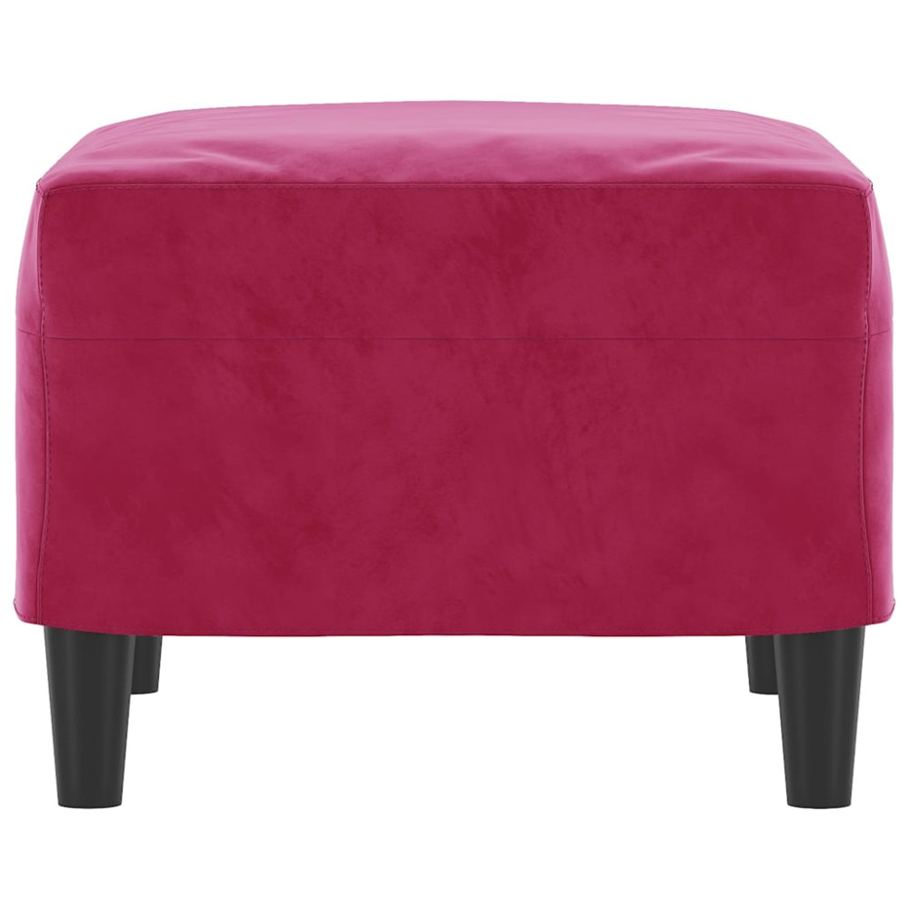 Produktbild för Fotpall vinröd 60x50x41 cm sammet