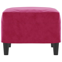 Produktbild för Fotpall vinröd 60x50x41 cm sammet