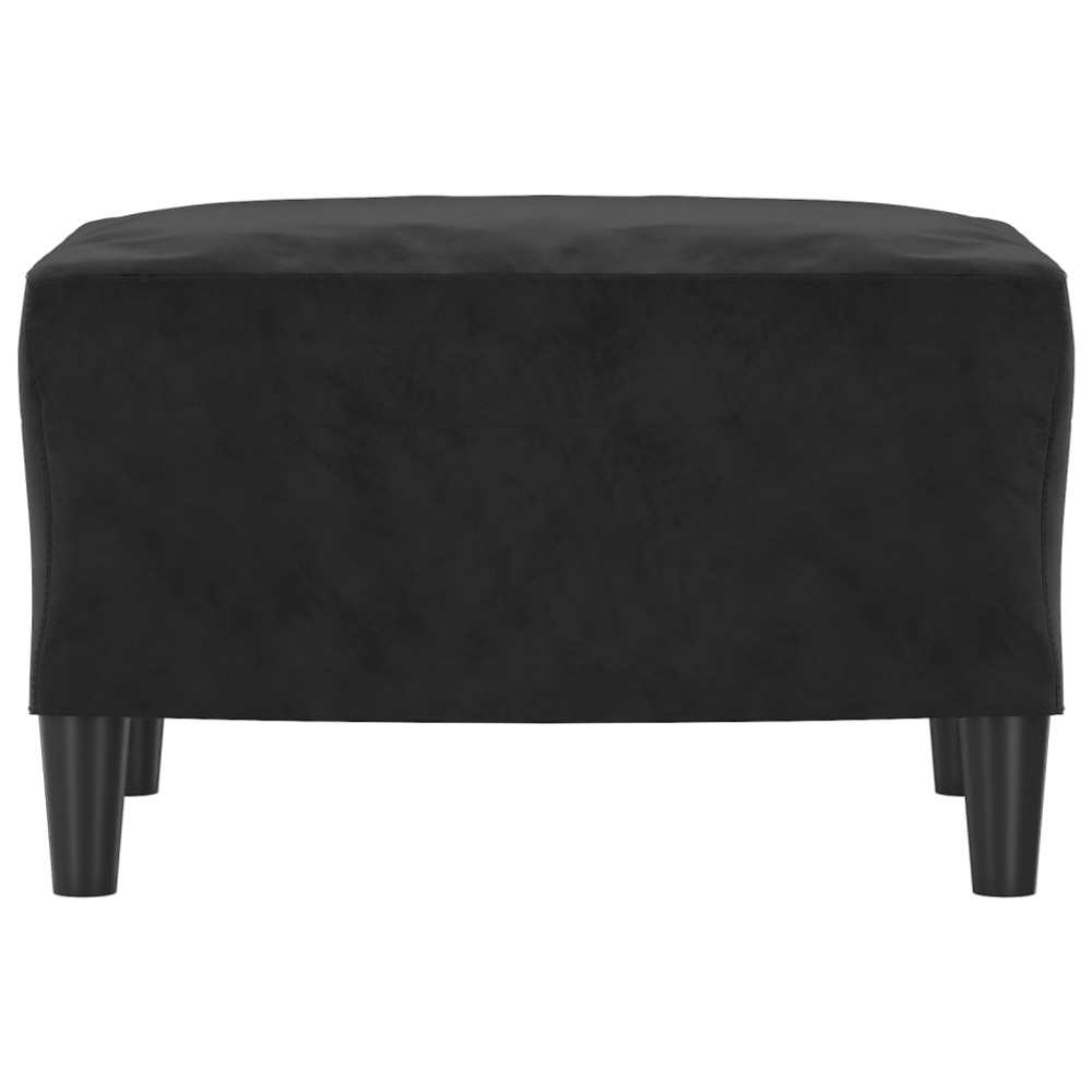 Produktbild för Fotpall svart 60x50x41 cm sammet