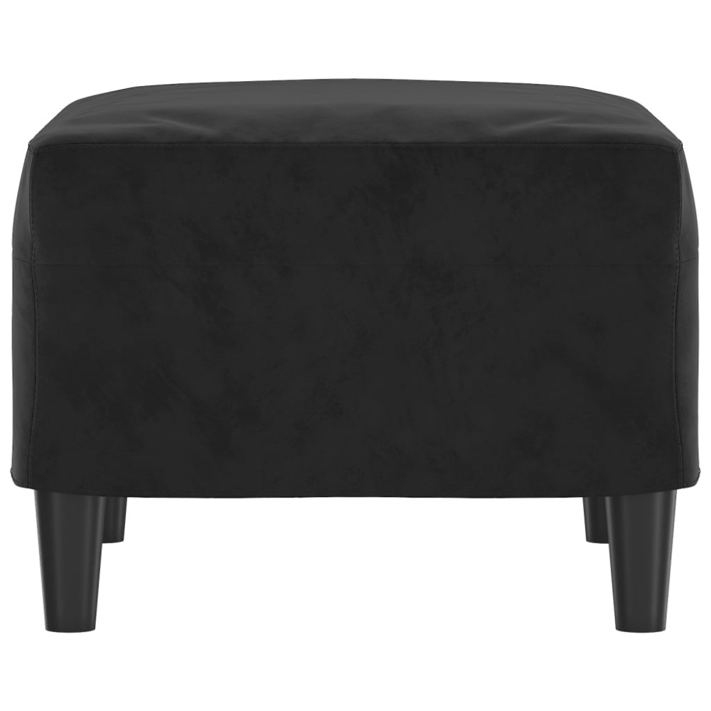 Produktbild för Fotpall svart 60x50x41 cm sammet