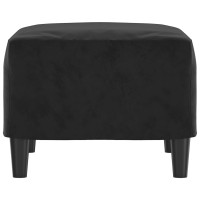 Produktbild för Fotpall svart 60x50x41 cm sammet
