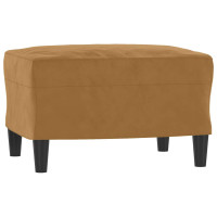 Produktbild för Fotpall brun 60x50x41 cm sammet