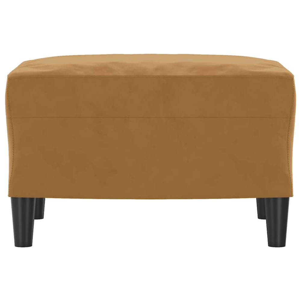 Produktbild för Fotpall brun 60x50x41 cm sammet