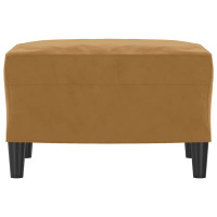 Produktbild för Fotpall brun 60x50x41 cm sammet
