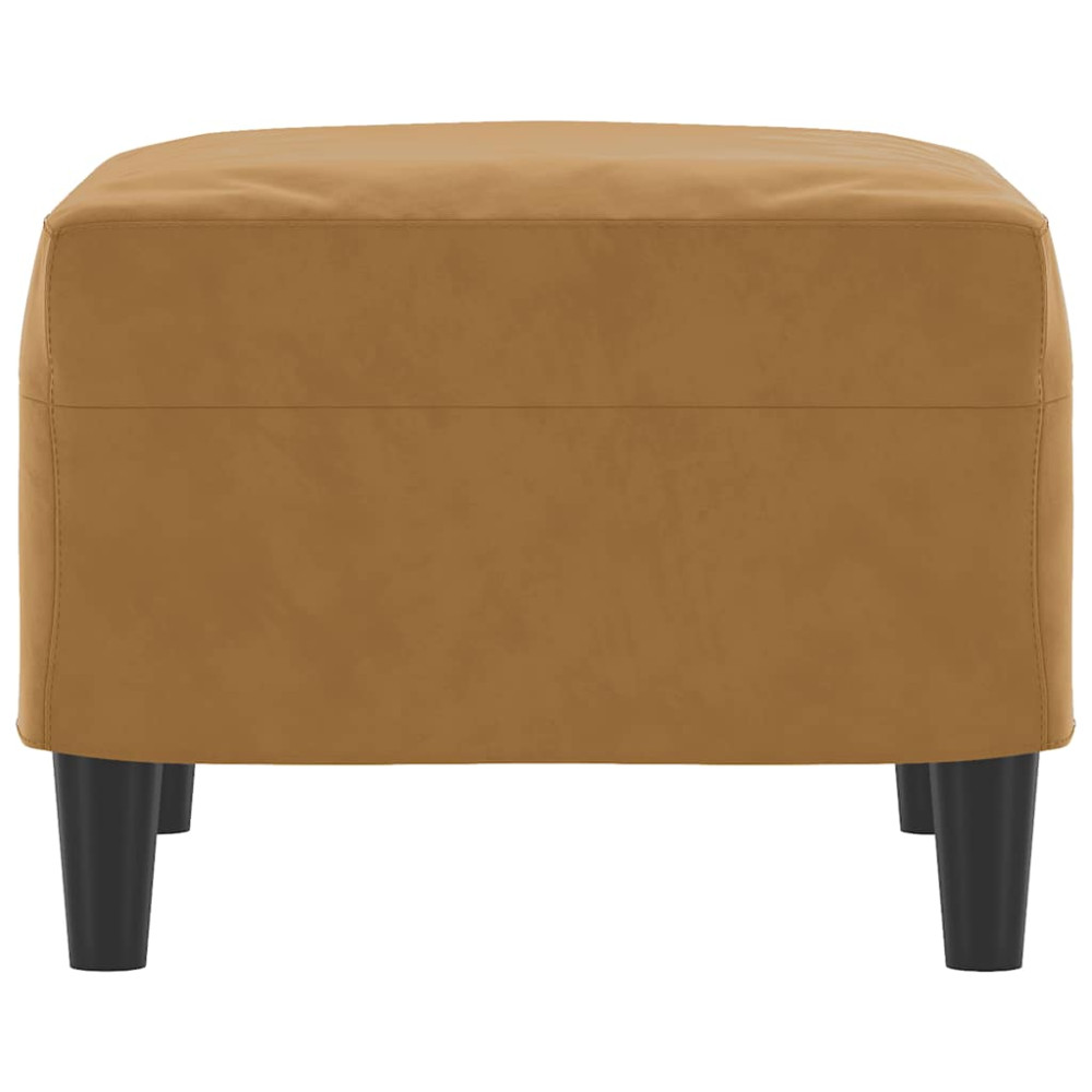 Produktbild för Fotpall brun 60x50x41 cm sammet