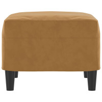 Produktbild för Fotpall brun 60x50x41 cm sammet