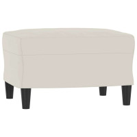 Produktbild för Fotpall gräddvit 60x50x41 cm sammet