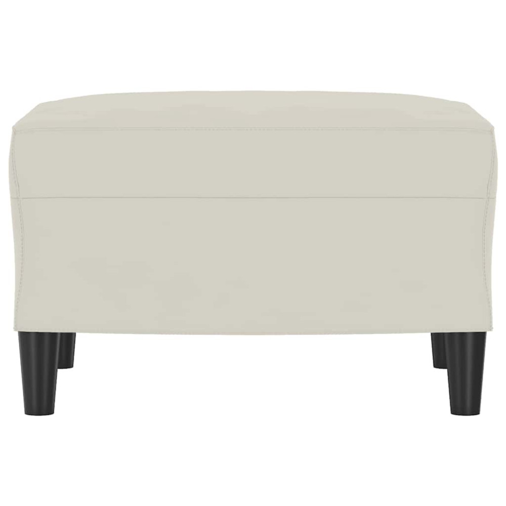 Produktbild för Fotpall gräddvit 60x50x41 cm sammet