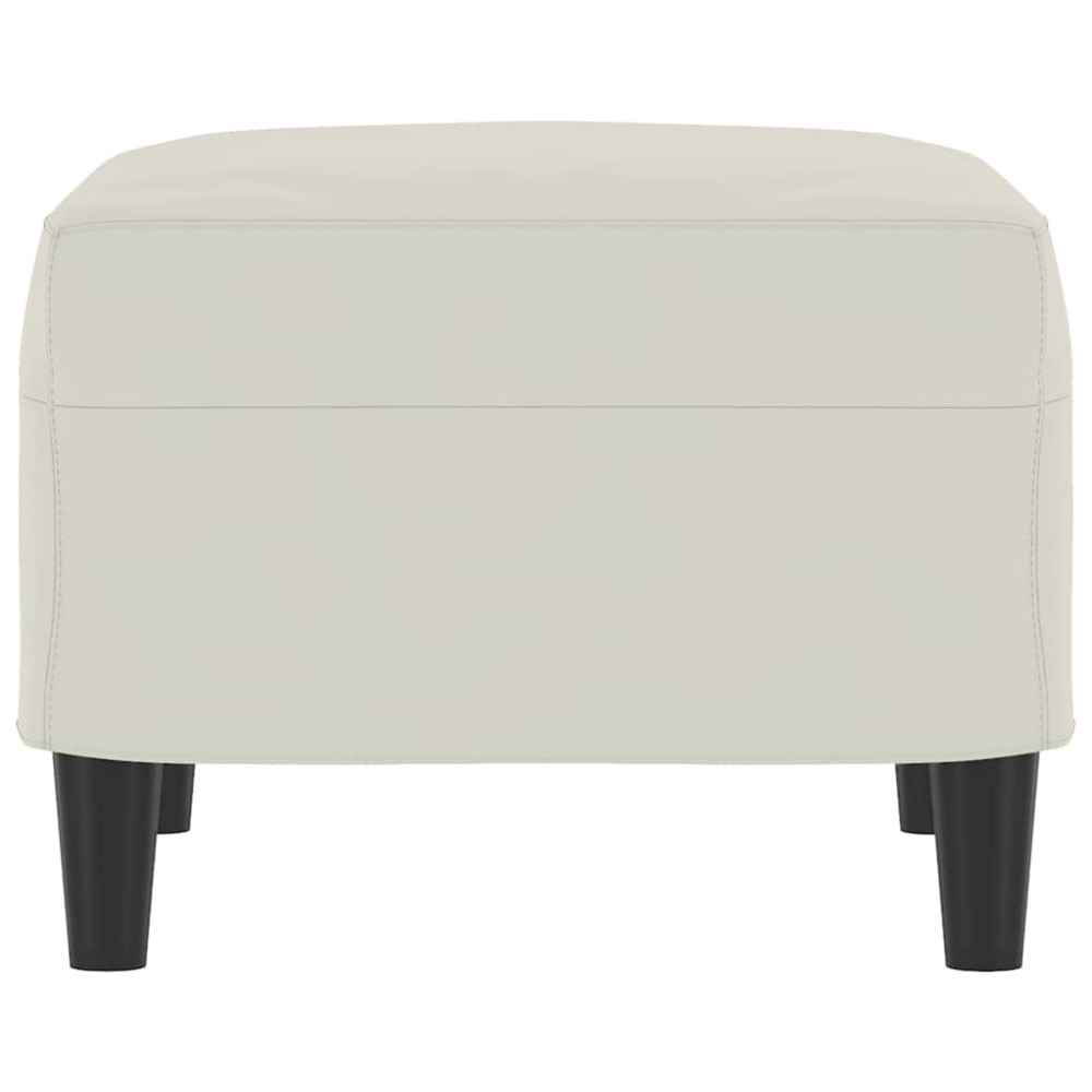 Produktbild för Fotpall gräddvit 60x50x41 cm sammet