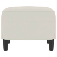 Produktbild för Fotpall gräddvit 60x50x41 cm sammet