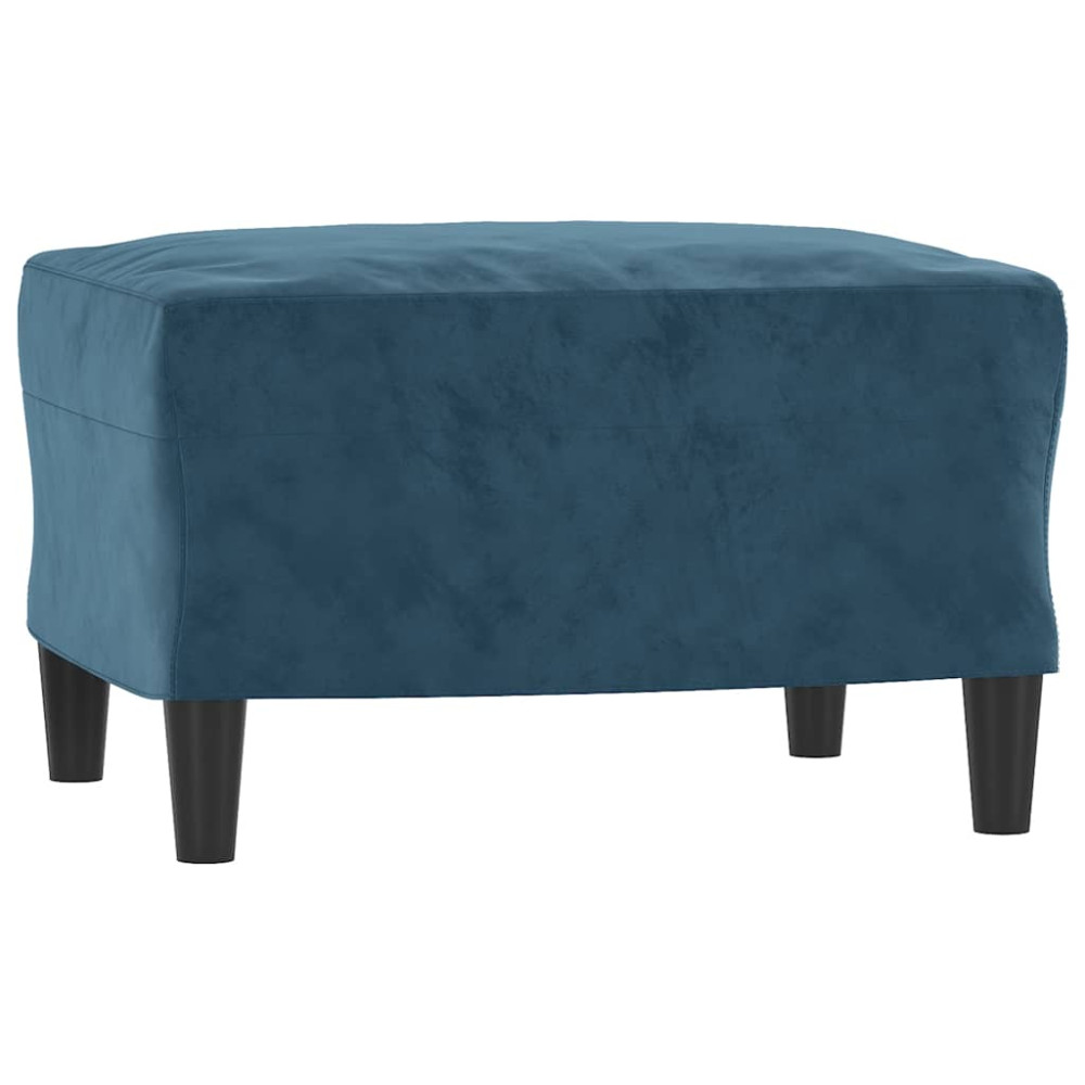 Produktbild för Fotpall blå 60x50x41 cm sammet