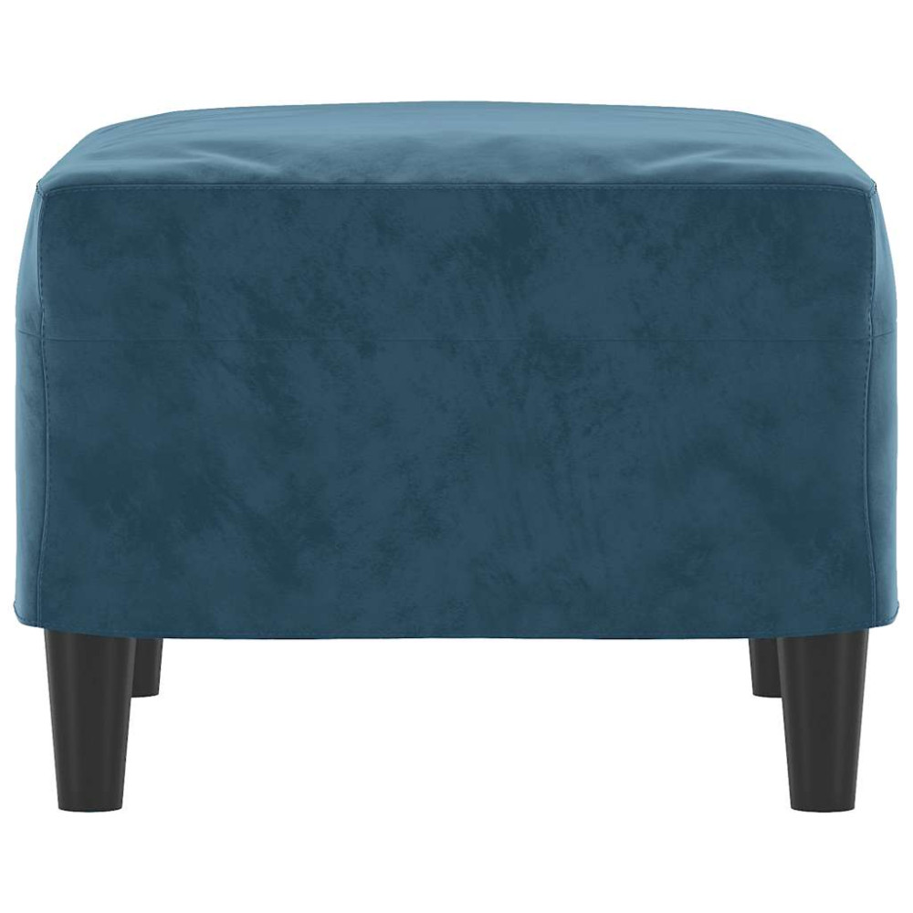 Produktbild för Fotpall blå 60x50x41 cm sammet