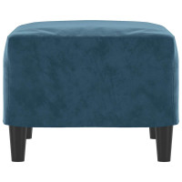 Produktbild för Fotpall blå 60x50x41 cm sammet