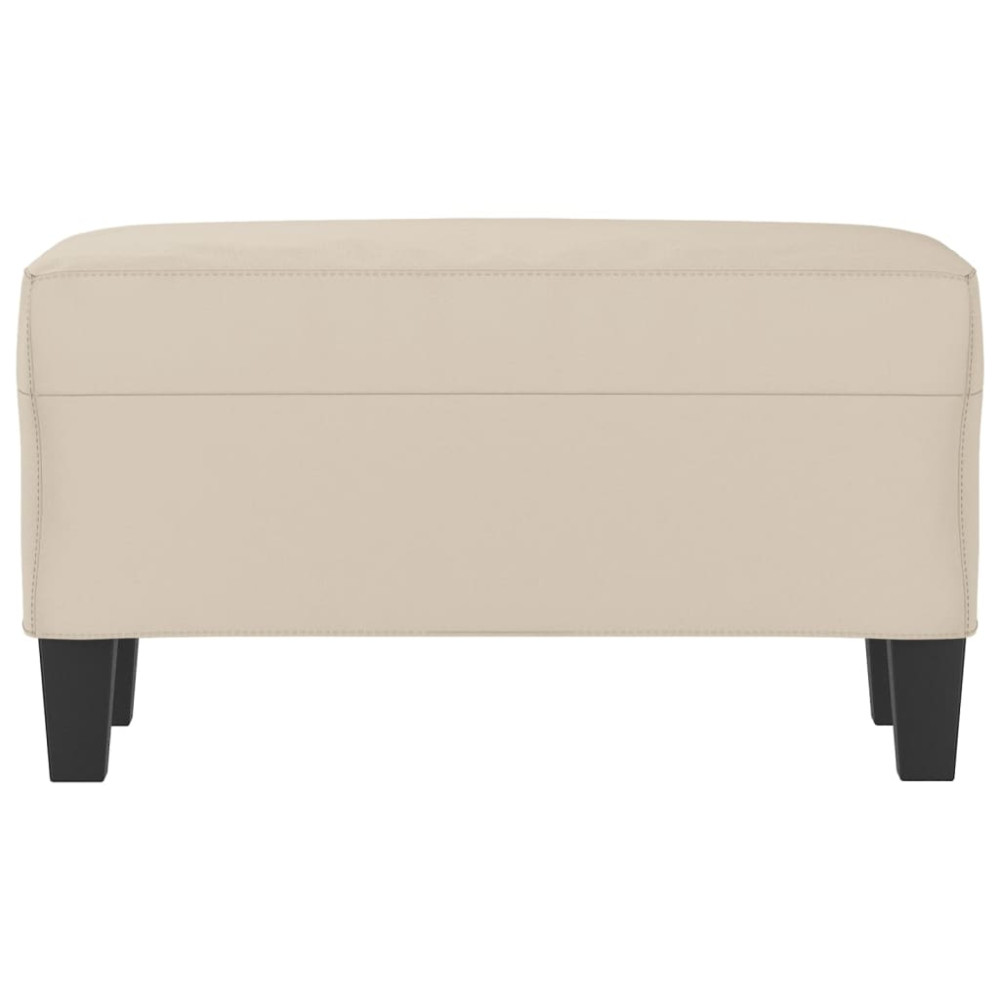 Produktbild för Bänk Gräddvit 70x35x41 cm mikrofibertyg