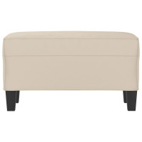 Produktbild för Bänk Gräddvit 70x35x41 cm mikrofibertyg