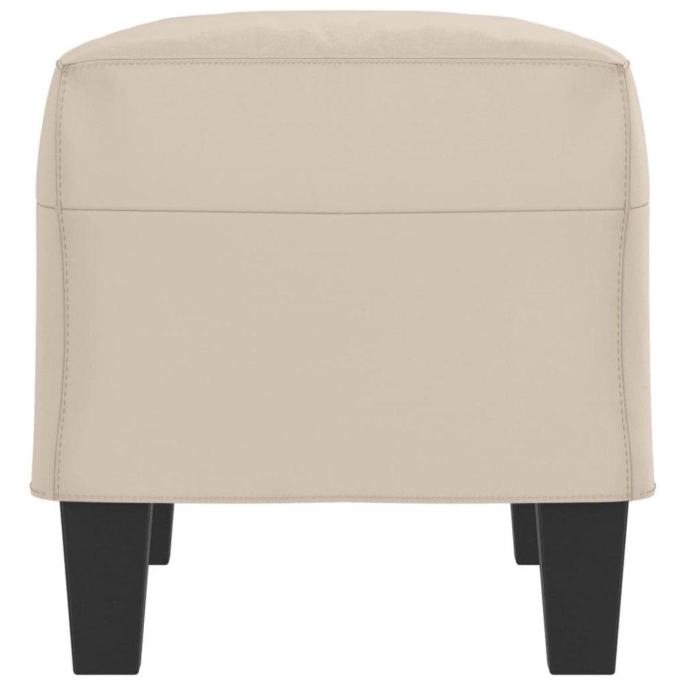 Produktbild för Bänk Gräddvit 70x35x41 cm mikrofibertyg