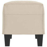 Produktbild för Bänk Gräddvit 70x35x41 cm mikrofibertyg