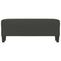 Produktbild för Bänk Mörkgrå 100x35x41 cm mikrofibertyg