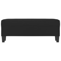 Produktbild för Bänk Svart 100x35x41 cm mikrofibertyg