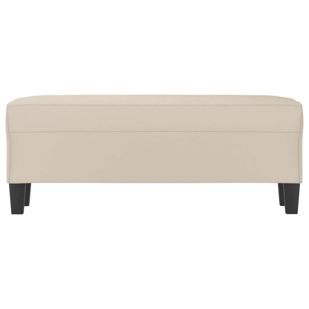 Produktbild för Bänk Gräddvit 100x35x41 cm mikrofibertyg