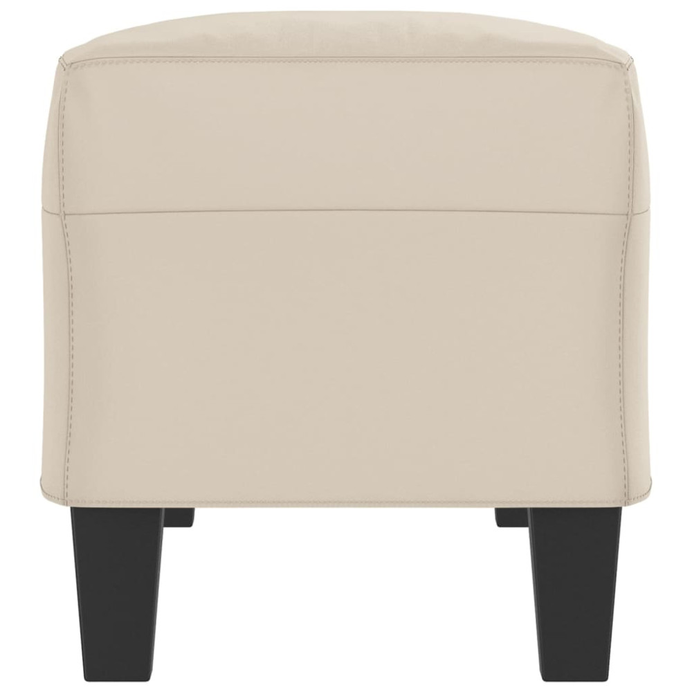 Produktbild för Bänk Gräddvit 100x35x41 cm mikrofibertyg
