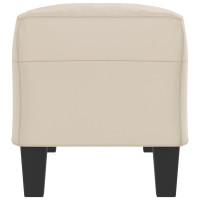 Produktbild för Bänk Gräddvit 100x35x41 cm mikrofibertyg