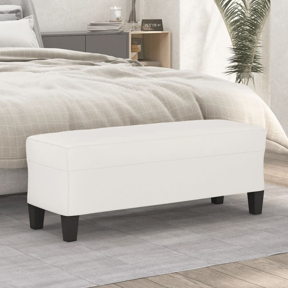 Produktbild för Bänk Beige 100x35x41 cm mikrofibertyg