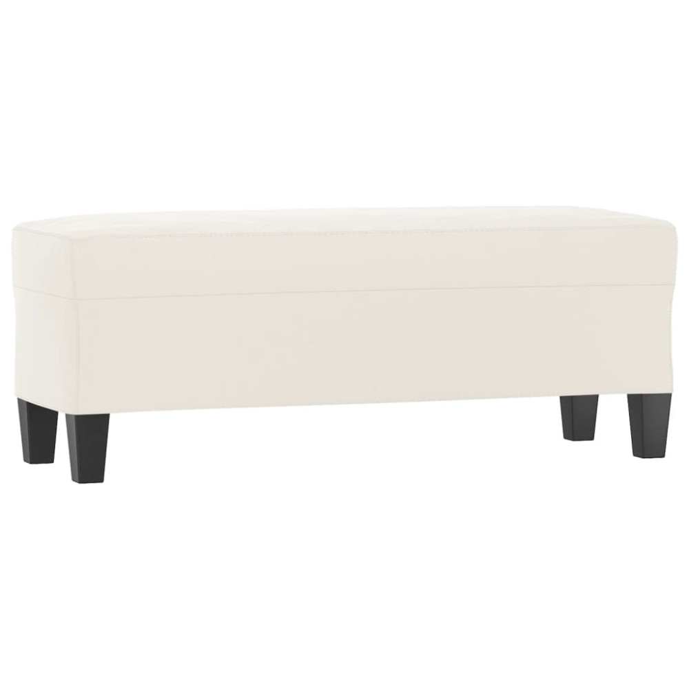 Produktbild för Bänk Beige 100x35x41 cm mikrofibertyg