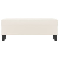Produktbild för Bänk Beige 100x35x41 cm mikrofibertyg