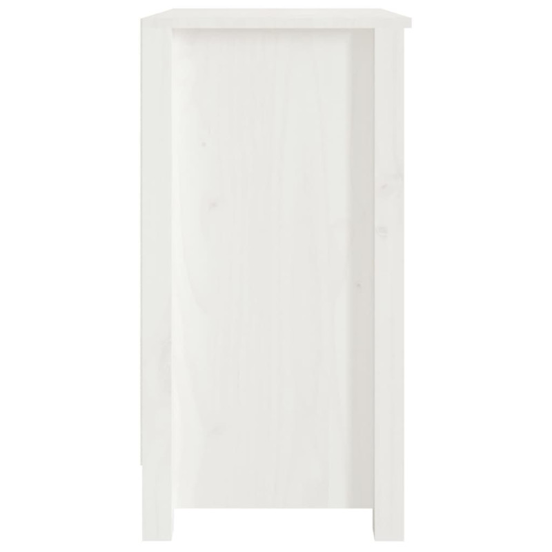 Produktbild för Bokhylla vit 50x35x68 cm massiv furu