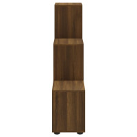 Produktbild för Bokhylla trappformad brun ek 107 cm konstruerat trä
