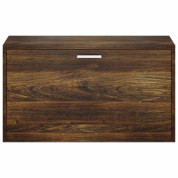 Produktbild för Skobänk rökfärgad ek 80x24x45 cm konstruerat trä