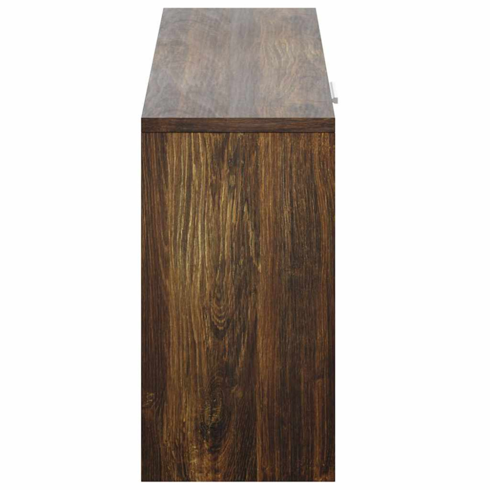 Produktbild för Skobänk rökfärgad ek 80x24x45 cm konstruerat trä