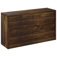 Produktbild för Skobänk rökfärgad ek 80x24x45 cm konstruerat trä